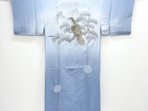 絞り松に鷹模様男物長襦袢（キングサイズ）